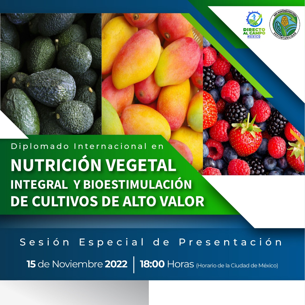 Presenta Directo al Campo y la Red Agroinnovación Diplomado Internacional en NUTRICIÓN VEGETAL