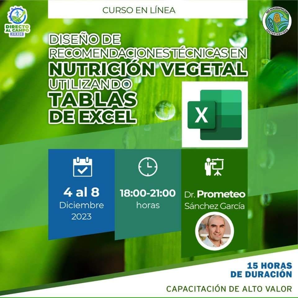 Paquete Aplicaciones de Excel para el Diseño de Recomendaciones Técnicas en nutrición vegetal