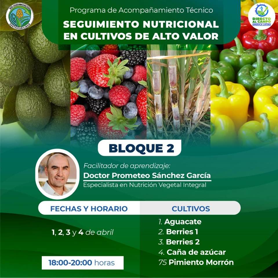Seguimiento nutricional en cultivos de alto valor – Bloque 2